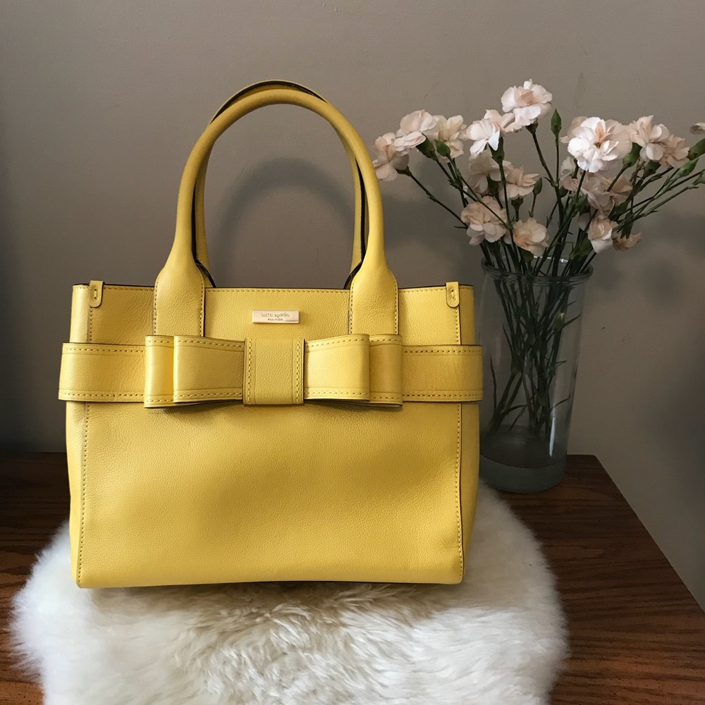 Kate Spade Villabella Avenue Quinn Yellow Bow Bag